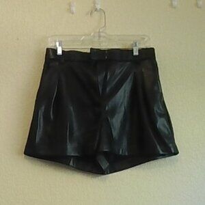 High Waisted Leather Shorts